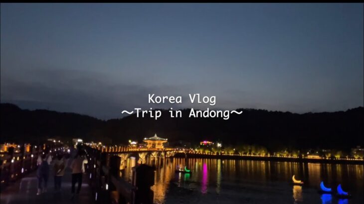 韓国旅行 vlog @安東 (韓屋カフェ/地域グルメ/地ビール/夜景)