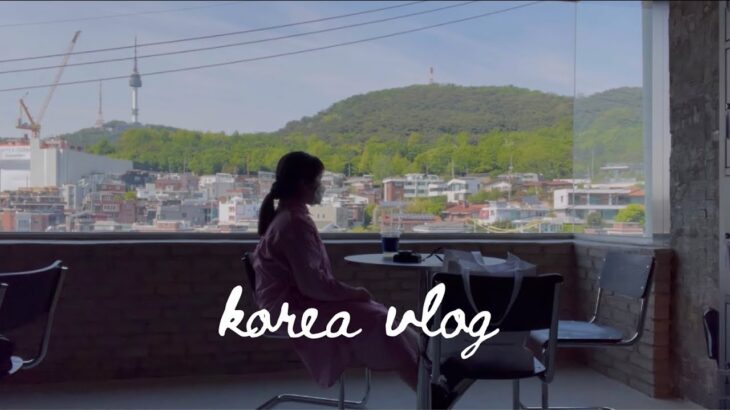 韓国留学の平日vlog🌿 ソウルタワーが見える穴場カフェ のんびり漢江で過ごす授業終わり