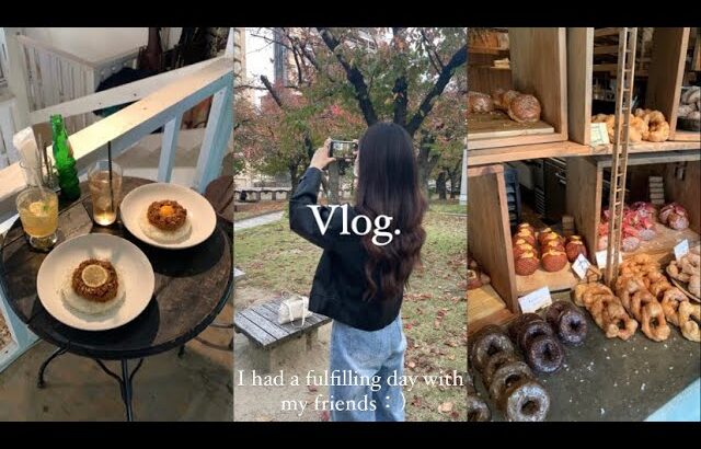 Vlog: #5 福岡でランチとカフェ満喫の日🍛🍩｜福岡｜Vlog｜#福岡 #福岡Vlog #후쿠오카 #재학생 #브이로그