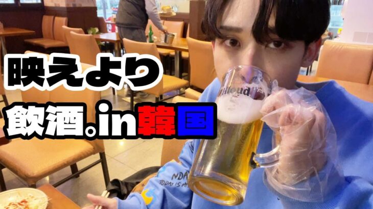 【韓国Vlog】映えカフェとニンニク爆盛りマヌルチキンそしてビール