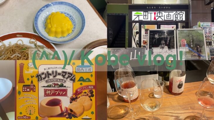 kobe vlog / 弾丸神戸旅行！！中華、カフェ、ワイン…神戸でも食い倒れ😹😹 念願の元町映画館にも！！！✨
