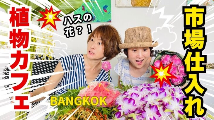 BANGKOK👝バンコク🌱インスタ映えな花屋カフェでじっくり休憩☕️一番大きな花市場で仕入れ💐パーククローン市場