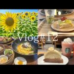 Vlog # 12（カフェ／ビアガーデン／ランチ／花火大会／ひまわり畑／UNIQLO購入品）